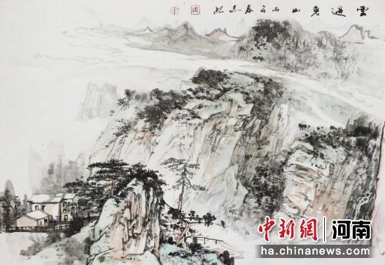 图为画家的水墨作品。鲁山县委宣传部供图 图为画家的水墨作品。鲁山县委宣传部供图