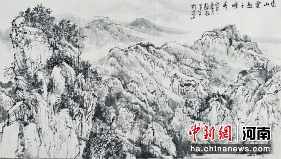 图为画家的水墨作品。鲁山县委宣传部供图 图为画家的水墨作品。鲁山县委宣传部供图