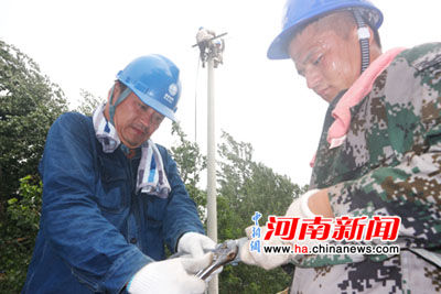 虞城县田庙乡龙卷风受灾电网抢修工作全部完成