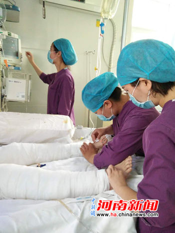 郑州第一人民医院千里救援重度烧伤患者